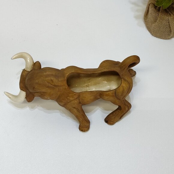 Napcoware Ceramic Bull Planter Sculpture MidCentury Modern C-4889 No Chips Dirty - Picture 7 of 11